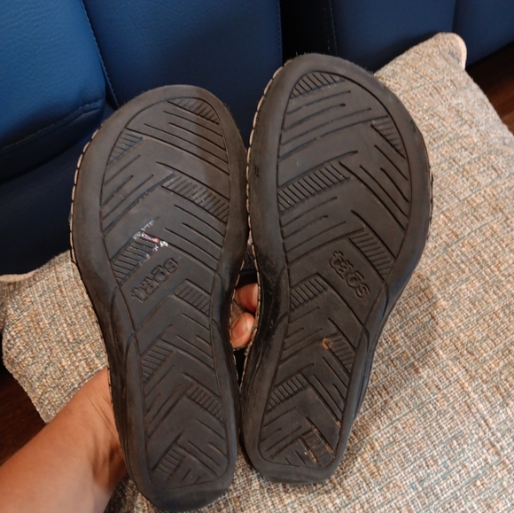 Taos Sandals Black Leather Escape Hook Loop Adjustable Comfort Shoes Womens Sz 7 - Picture 4 of 6